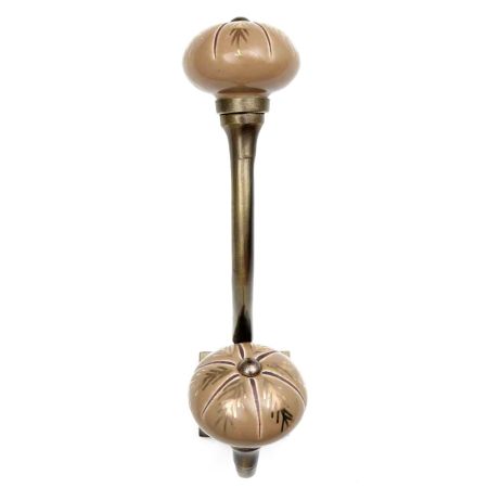 Golden Leaf Ceramic Floral Antique Iron Hook